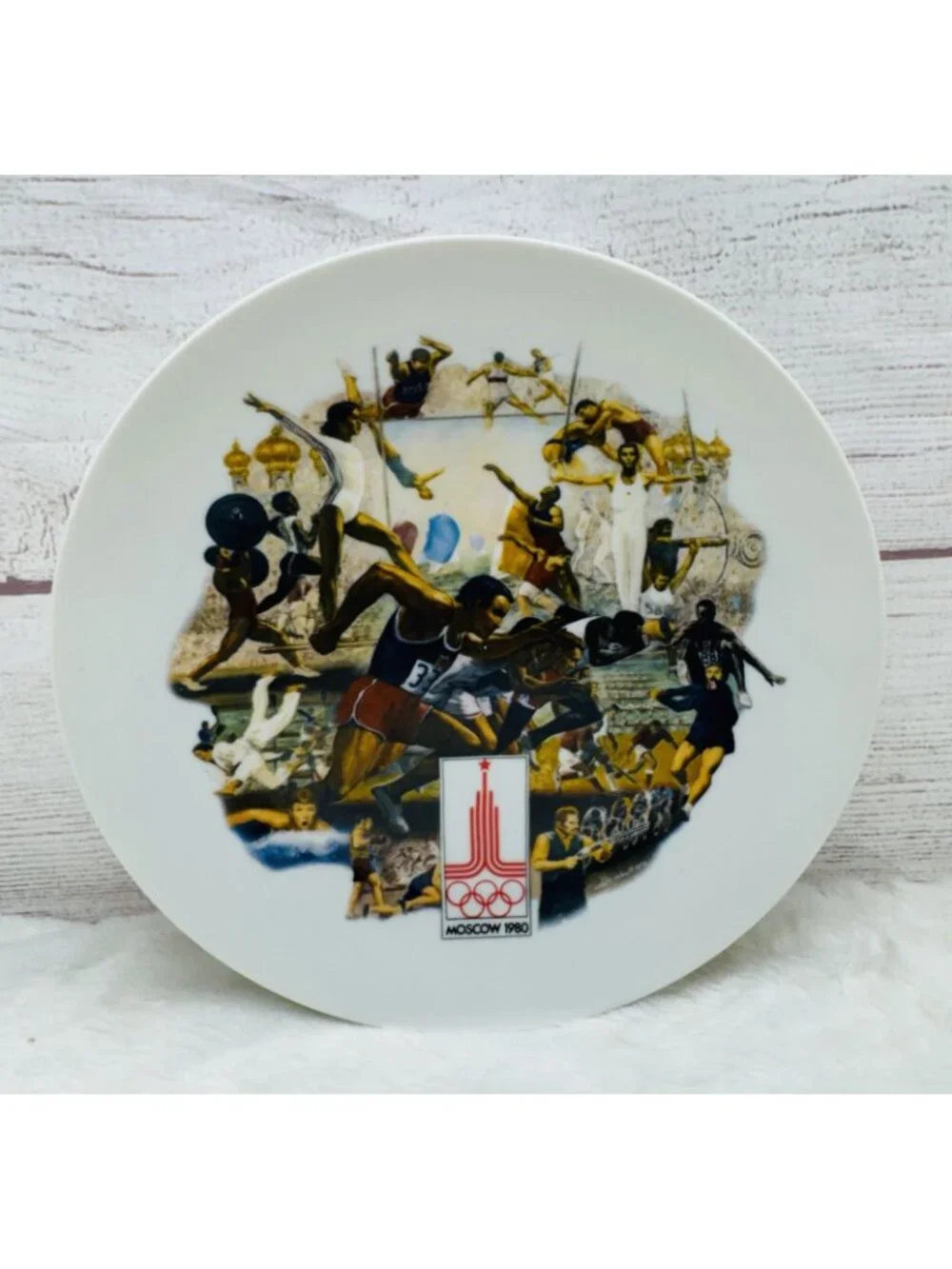OFFICIAL 1980 OLYMPIC SUMMER GAMES PLATE, Moscow - Alton S Tobey - Reg #4620 B